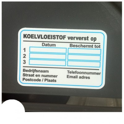 Koelvloeistof Service Onderhoud stickers - 3