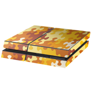 Puzzel Oranje Playstation 4 Console Skin - 1