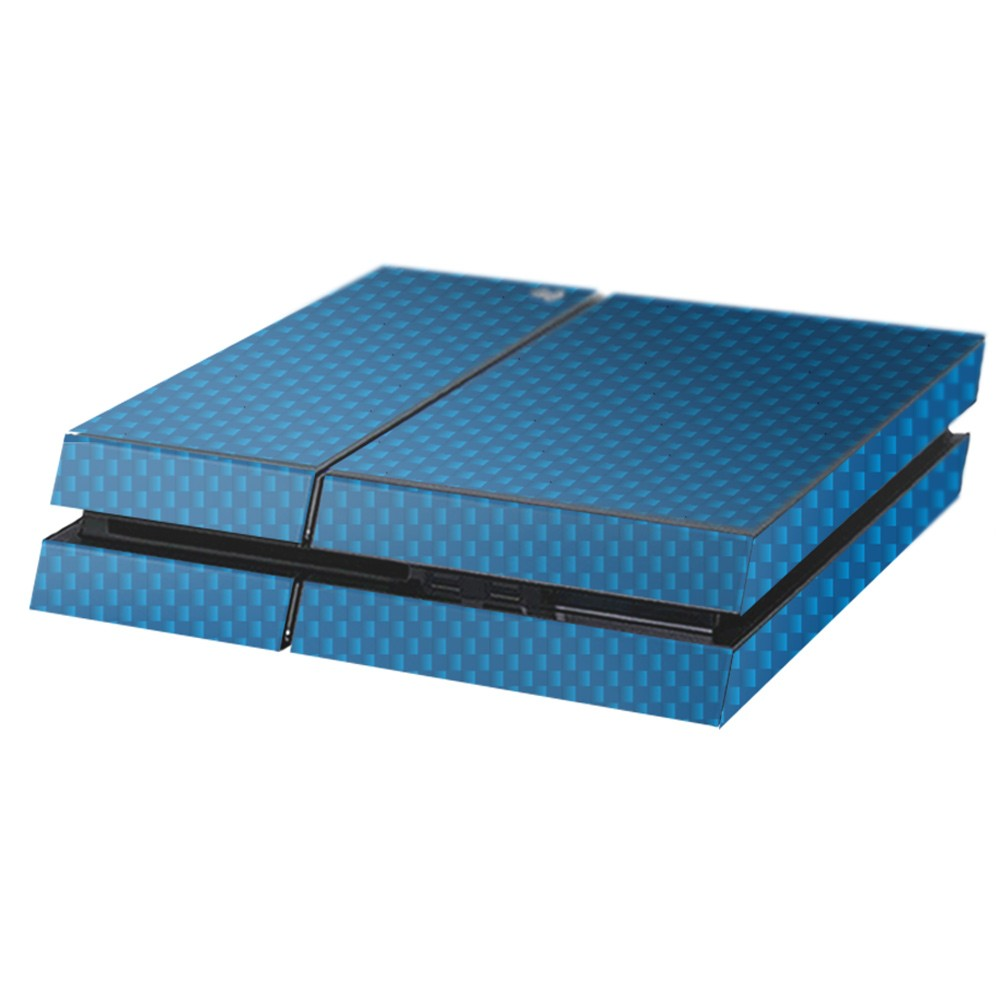 Carbon Blauw Playstation 4 Console Skin - 1