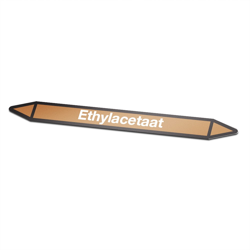 Ethylacetaat Pictogramsticker Leidingmarkering - 1