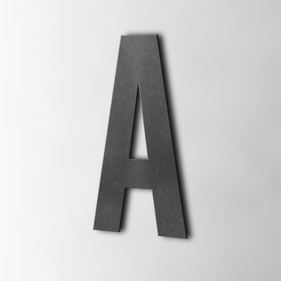 Houten Letter A Bebas Neue MDF Zwart - 1