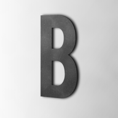 Houten Letter B Bebas Neue MDF Zwart - 1