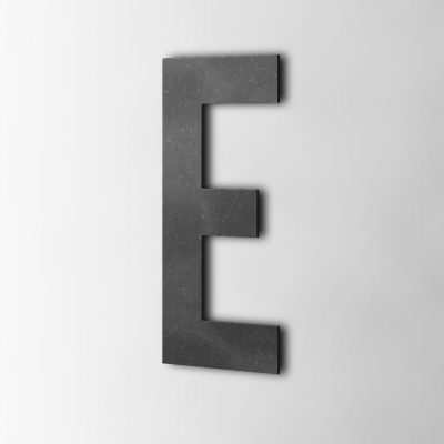 Houten Letter E Bebas Neue MDF Zwart - 1 Houten Letter E Bebas Neue MDF Zwart - 1