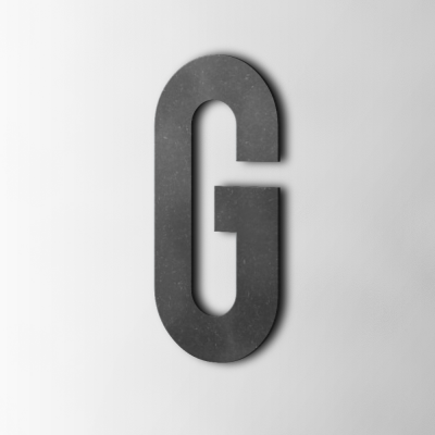Houten Letter G Bebas Neue MDF Zwart - 1