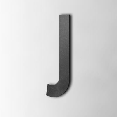 Houten Letter J Bebas Neue MDF Zwart - 1 Houten Letter J Bebas Neue MDF Zwart - 1