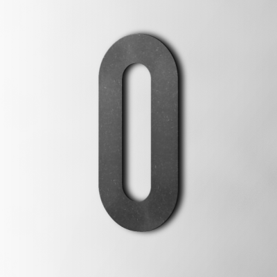 Houten Letter O Bebas Neue MDF Zwart - 1 Houten Letter O Bebas Neue MDF Zwart - 1