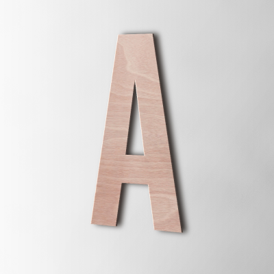 Houten Letter A Bebas Neue Okoume - 1