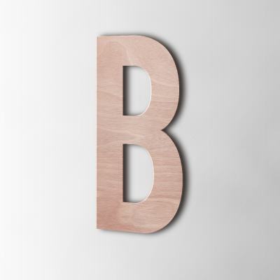 Houten Letter B Bebas Neue Okoume - 1