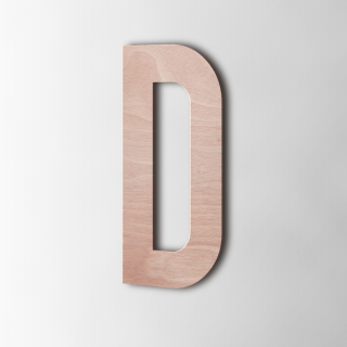 Houten Letter D Bebas Neue Okoume - 1