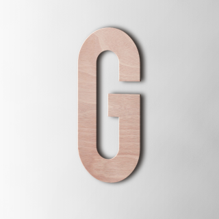 Houten Letter G Bebas Neue Okoume - 1