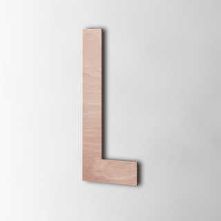 Houten Letter L Bebas Neue Okoume - 1