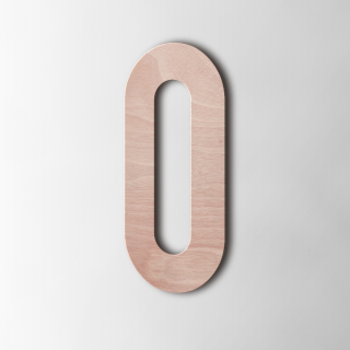 Houten Letter O Bebas Neue Okoume - 1