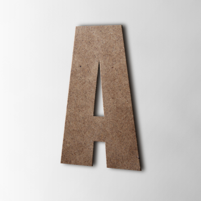 Houten Letter A Impact MDF Bruin - 1