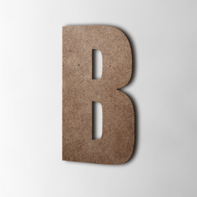 Houten Letter B Impact MDF Bruin - 1