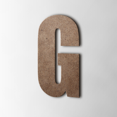 Houten Letter G Impact MDF Bruin - 1