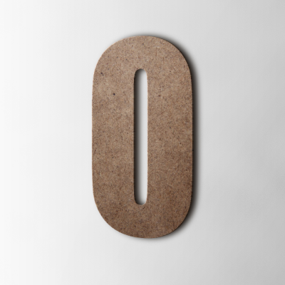 Houten Letter O Impact MDF Bruin - 1 Houten Letter O Impact MDF Bruin - 1
