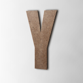 Houten Letter Y Impact MDF Bruin - 1