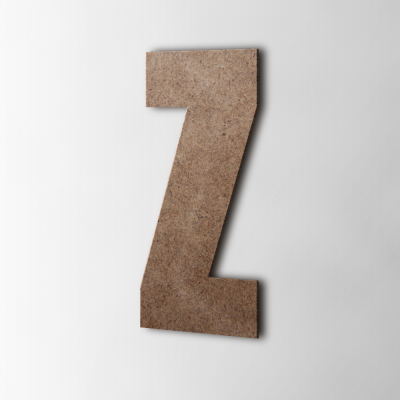 Houten Letter Z Impact MDF Bruin - 1