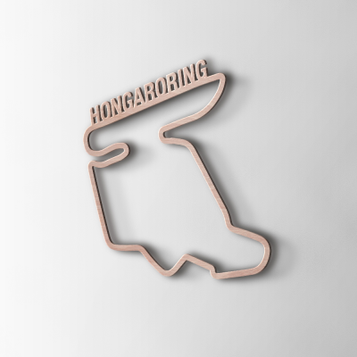 Wanddecoratie | F1 Circuit Hongaroring | Hout - 1