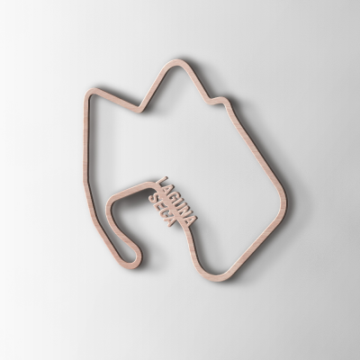 Wanddecoratie | Circuit Laguna Seca | Hout - 3 Wanddecoratie | Circuit Laguna Seca | Hout - 3