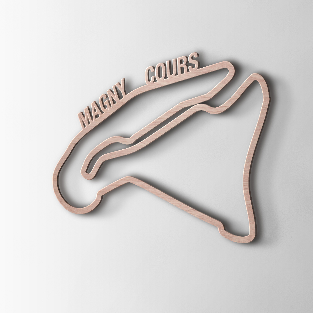 Wanddecoratie | Circuit Magny Cours | Hout - 2