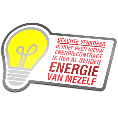 Geachte Verkoper Geen Nieuw Energiecontract Colportage Sticker - 1 Geachte Verkoper Geen Nieuw Energiecontract Colportage Sticker - 1
