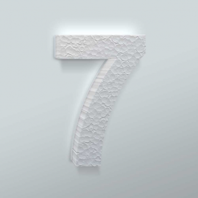 Piepschuim Cijfer 7 Arial - 1