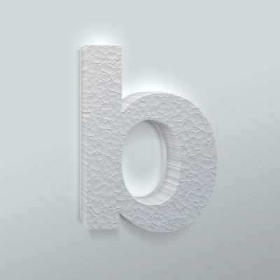 Piepschuim Letter B Arial - 1