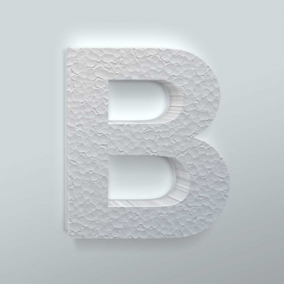 Piepschuim Letter B Arial - 2