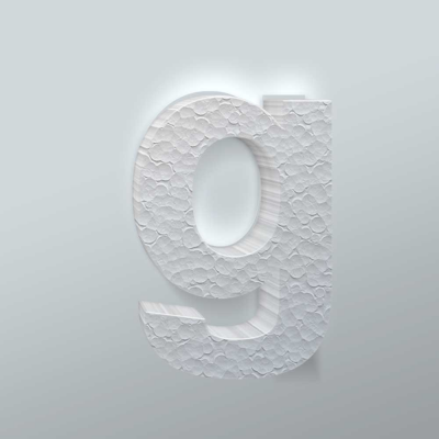 Piepschuim Letter G Arial - 1