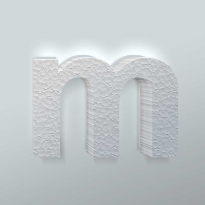 Piepschuim Letter M Arial - 1
