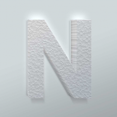 Piepschuim Letter N Arial - 1 Piepschuim Letter N Arial - 1