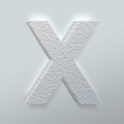 Piepschuim Letter X Arial - 1