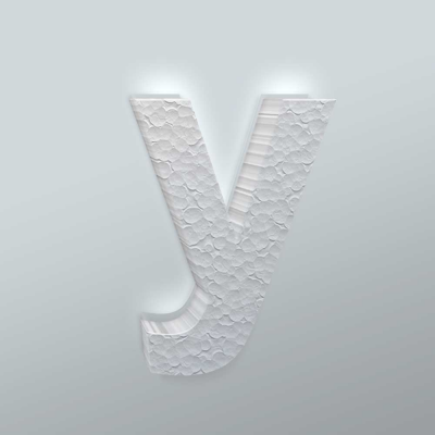 Piepschuim Letter Y Arial - 1