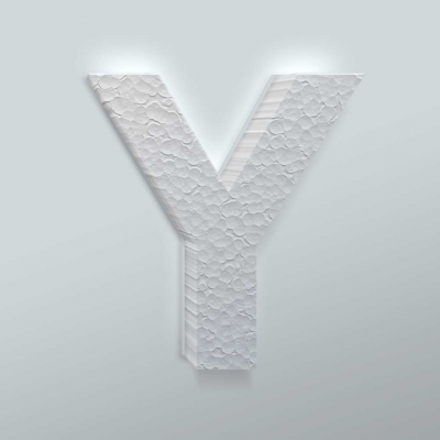 Piepschuim Letter Y Arial - 2