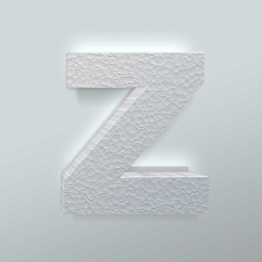 Piepschuim Letter Z Arial - 2