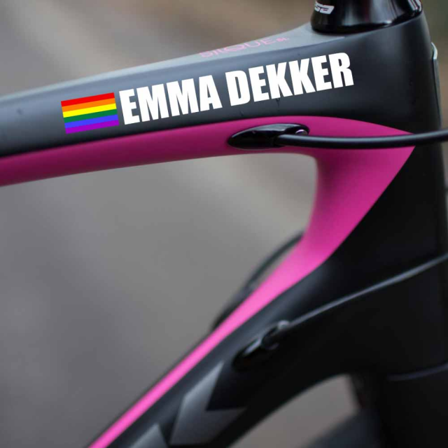 Fietsstickers frame naam kopen? Stickermaster