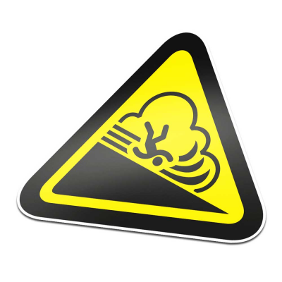 Heuvel Pictogramsticker Waarschuwing Zwart Geel - 1 Heuvel Pictogramsticker Waarschuwing Zwart Geel - 1