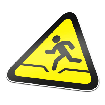 Ongelijke Weg Pictogramsticker Waarschuwing Zwart Geel - 1 Ongelijke Weg Pictogramsticker Waarschuwing Zwart Geel - 1