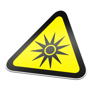 Optische Strahlung, Symbol, Aufkleber, Warnung, Schwarz, Gelb, -, 1