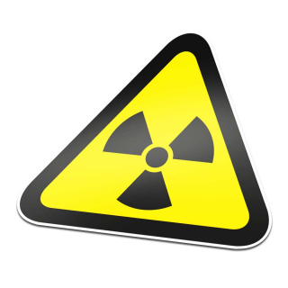 Piktogramm-Aufkleber für radioaktive Substanzen, Warnung: Schwarz, Gelb – 1