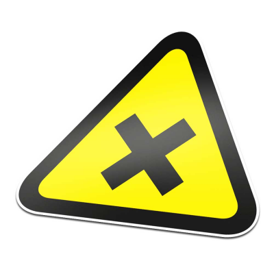 Schadelijke Stoffen Pictogramsticker Waarschuwing Zwart Geel - 1