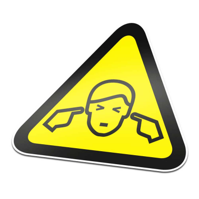 Schadelijk Voor Gehoor Pictogramsticker Waarschuwing Zwart Geel - 1 Schadelijk Voor Gehoor Pictogramsticker Waarschuwing Zwart Geel - 1