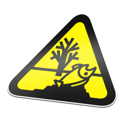 Schadelijk Voor Het Milieu Pictogramsticker Waarschuwing Zwart Geel - 1