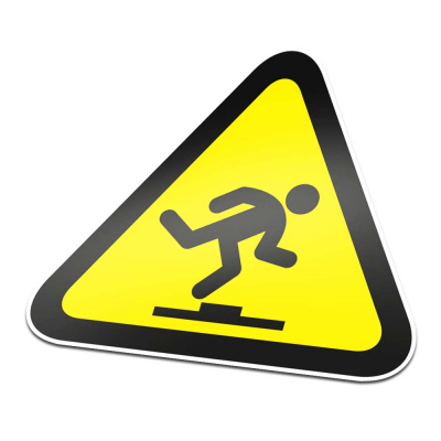 Struikel Gevaar Pictogramsticker Waarschuwing Zwart Geel - 1 Struikel Gevaar Pictogramsticker Waarschuwing Zwart Geel - 1