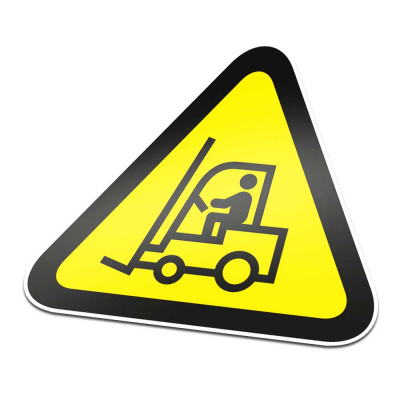 Transportvoertuigen Pictogramsticker Waarschuwing Zwart Geel - 1