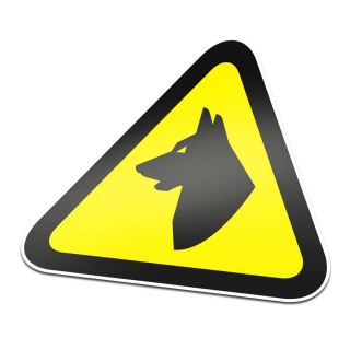 Watchdog-Symbolaufkleber Warnung Schwarz Gelb - 1