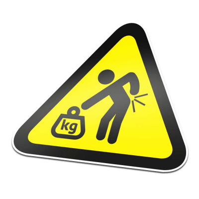 Zwaar Pictogramsticker Waarschuwing Zwart Geel - 1 Zwaar Pictogramsticker Waarschuwing Zwart Geel - 1