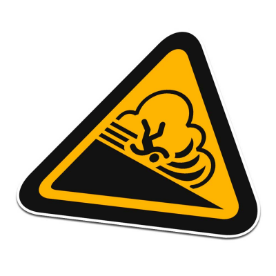 Heuvel Pictogramsticker Waarschuwing Zwart Oranje - 1 Heuvel Pictogramsticker Waarschuwing Zwart Oranje - 1