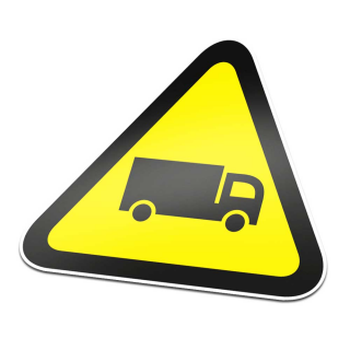 Piktogramm-Aufkleber für große Fahrzeuge, Warnung, Schwarz, Gelb – 1